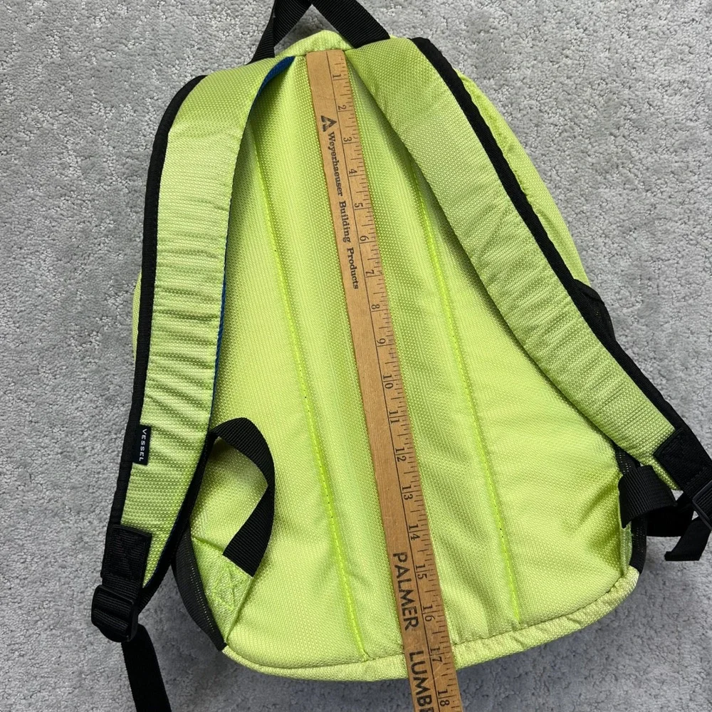 Vessel Backpack Lime Green Nylon Golf Tech Travel School Laptop Zipper